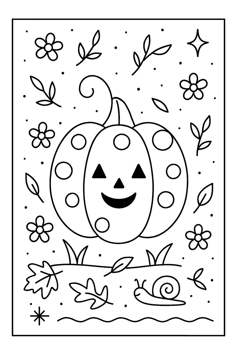 Coloriage citrouille rigolote