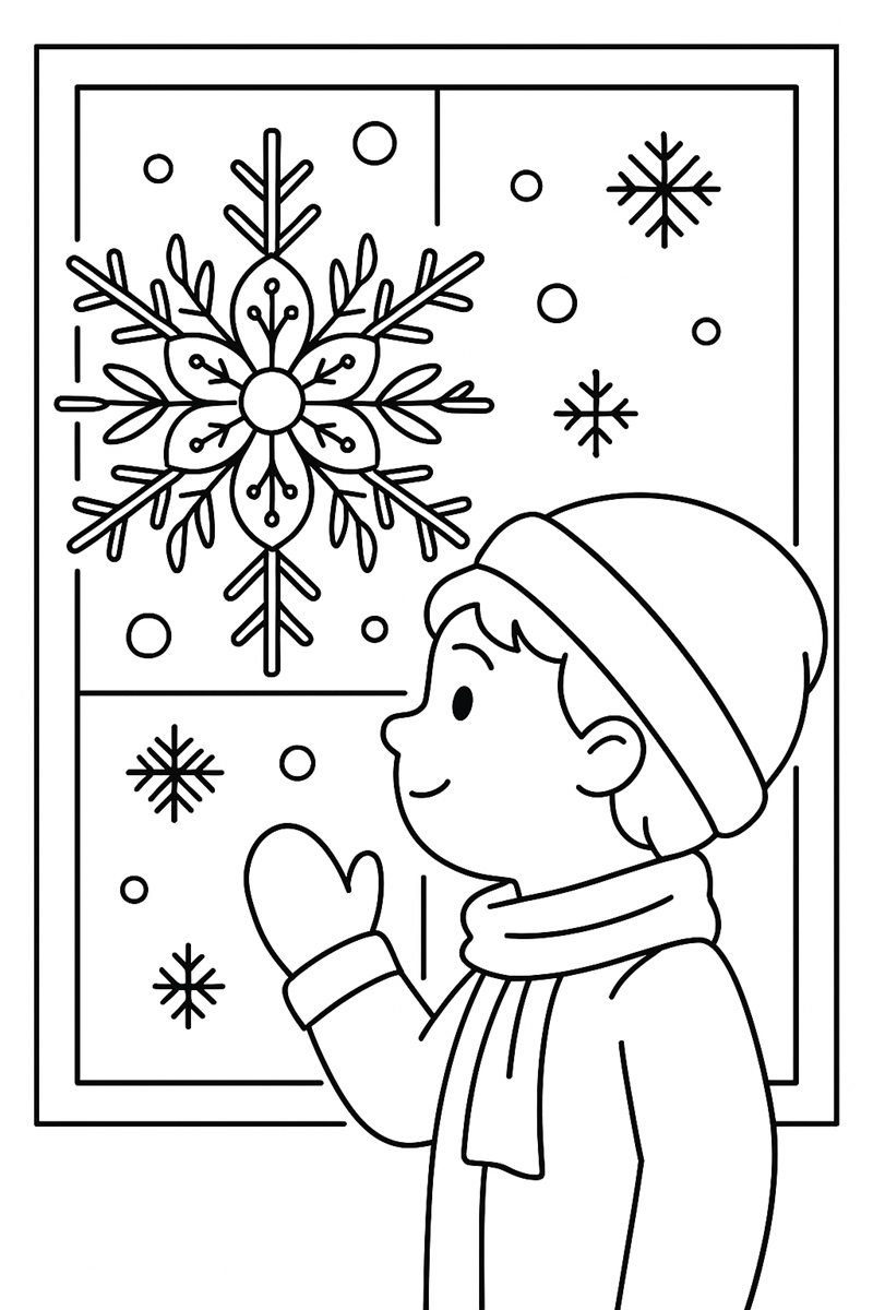 Coloriage Flocon à motifs