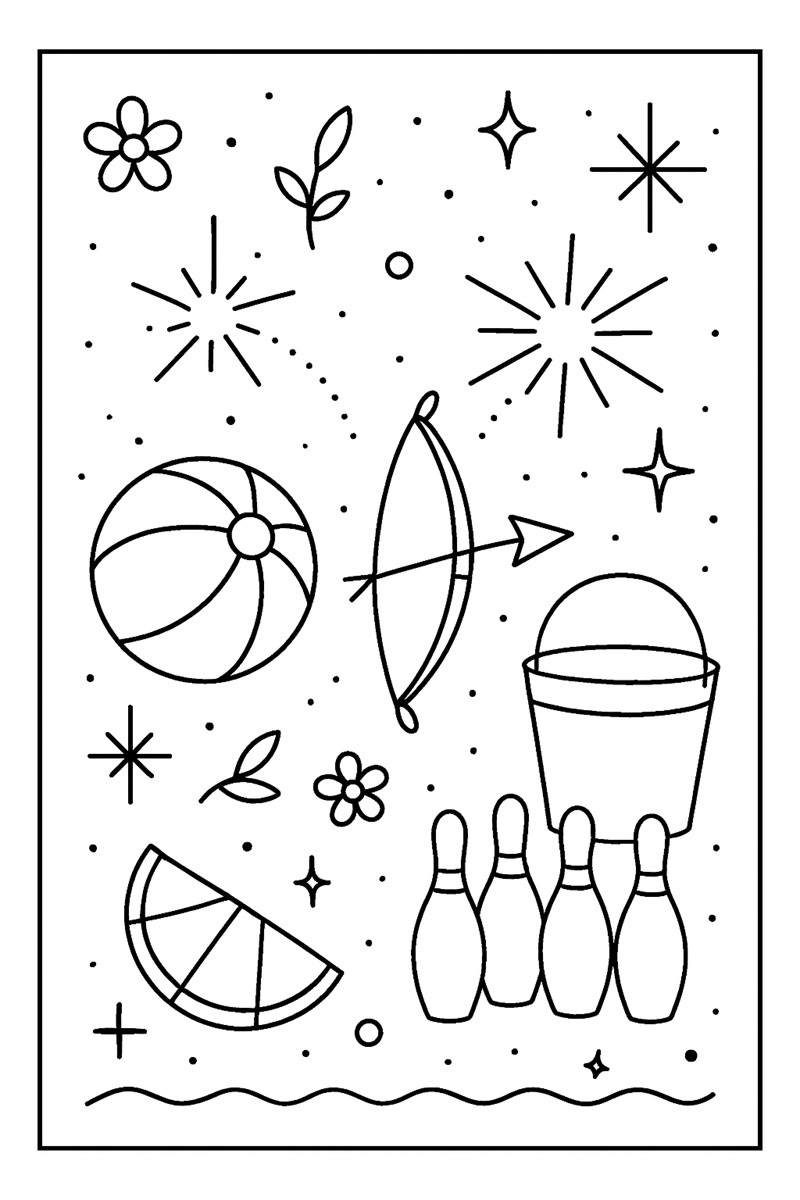 Coloriage jeu d'extérieur