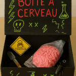 Quatre boîtes Halloween décorées et remplies de surprises à toucher à l’aveugle